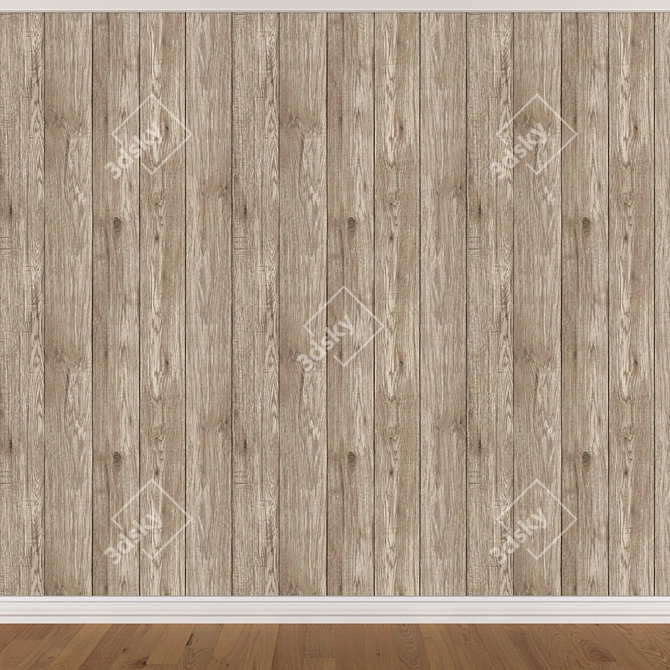 Seamless Wallpaper Set in 3 Colors 3D model image 3