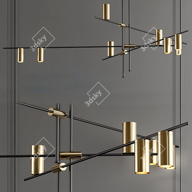 Modern Casa Pendant Light 3D model image 1