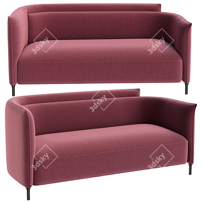 HÉMICYCLE Sofa: Minimalistic Elegance & Unmatched Comfort 3D model image 1