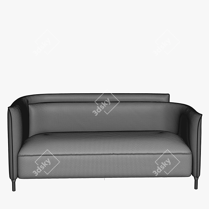 HÉMICYCLE Sofa: Minimalistic Elegance & Unmatched Comfort 3D model image 2