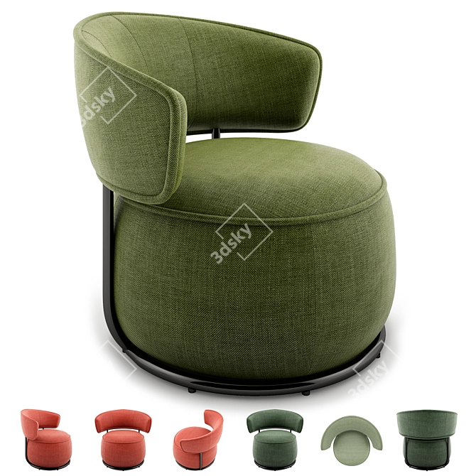 Minimalist Comfort: Armchair Picolo 3D model image 1