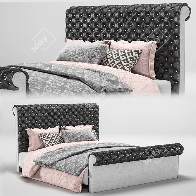 Stylish RH ADLER Bed 3D model image 1