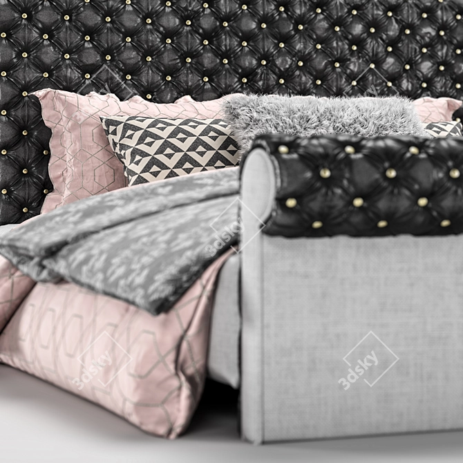 Stylish RH ADLER Bed 3D model image 3