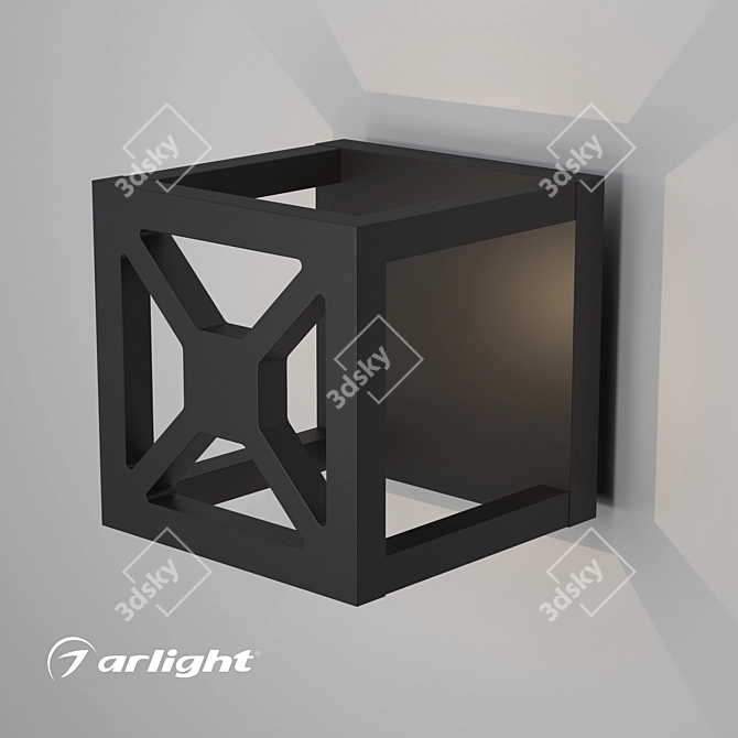 Sleek LED Wall Light for Outdoor Decoration 3D model image 1