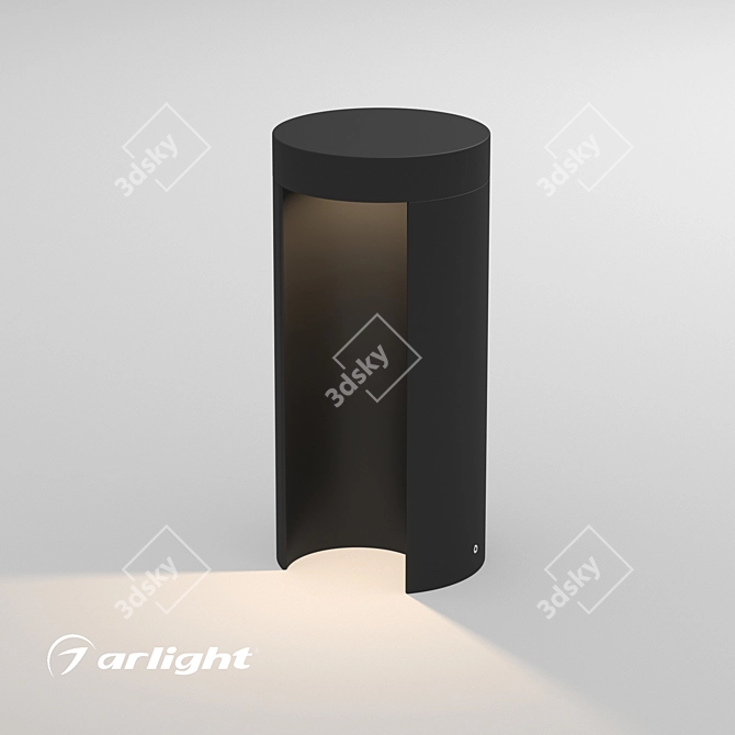 Outdoor LED Pathway Light - Black 3D model image 1