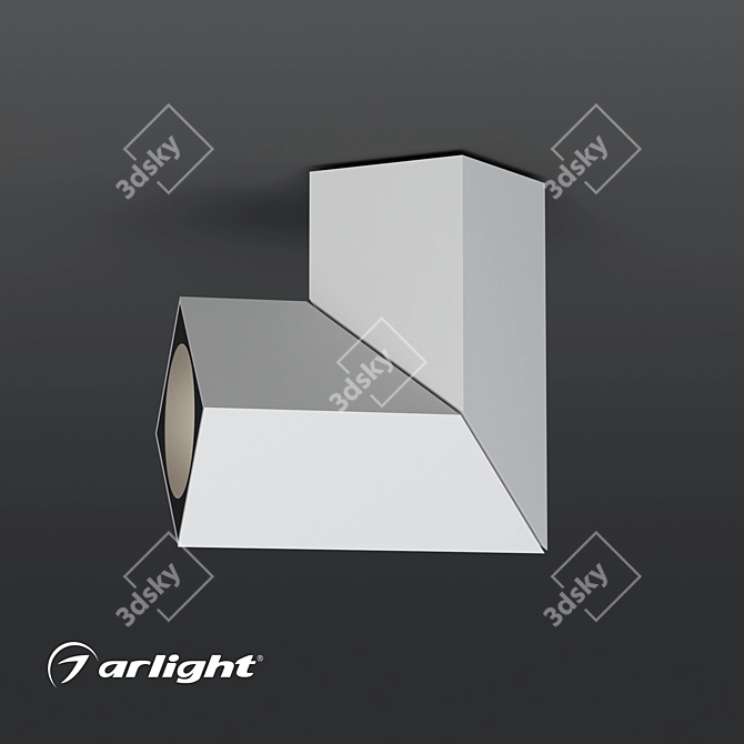 Title: Versatile Surface-mounted Rotating Ceiling Lamp 3D model image 3