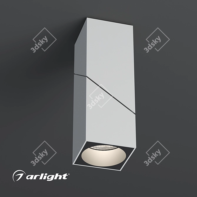 Title: Versatile Surface-mounted Rotating Ceiling Lamp 3D model image 4