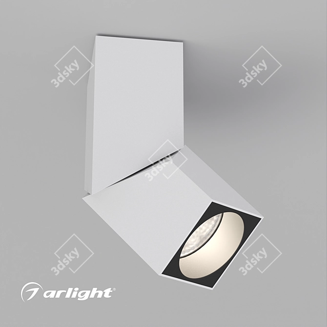 Title: Versatile Surface-mounted Rotating Ceiling Lamp 3D model image 7