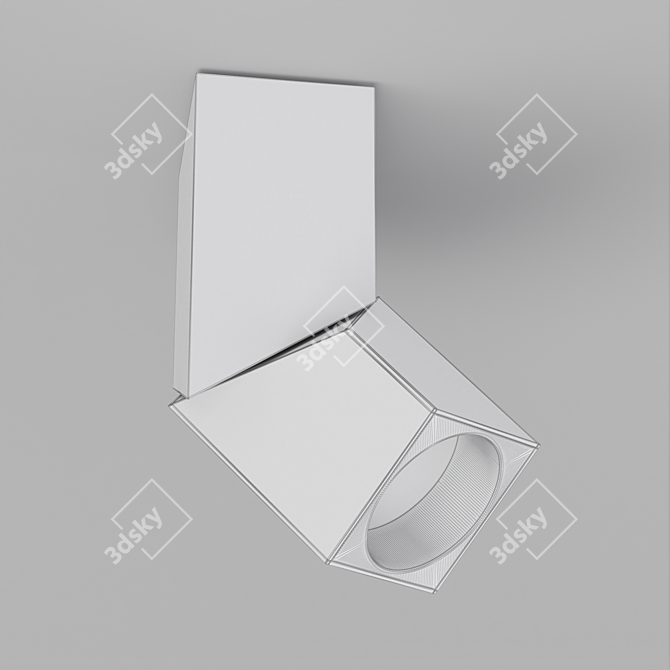 Title: Versatile Surface-mounted Rotating Ceiling Lamp 3D model image 8