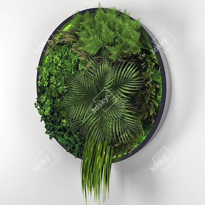 Vertical Oasis: Modern Vertical Garden 3D model image 6