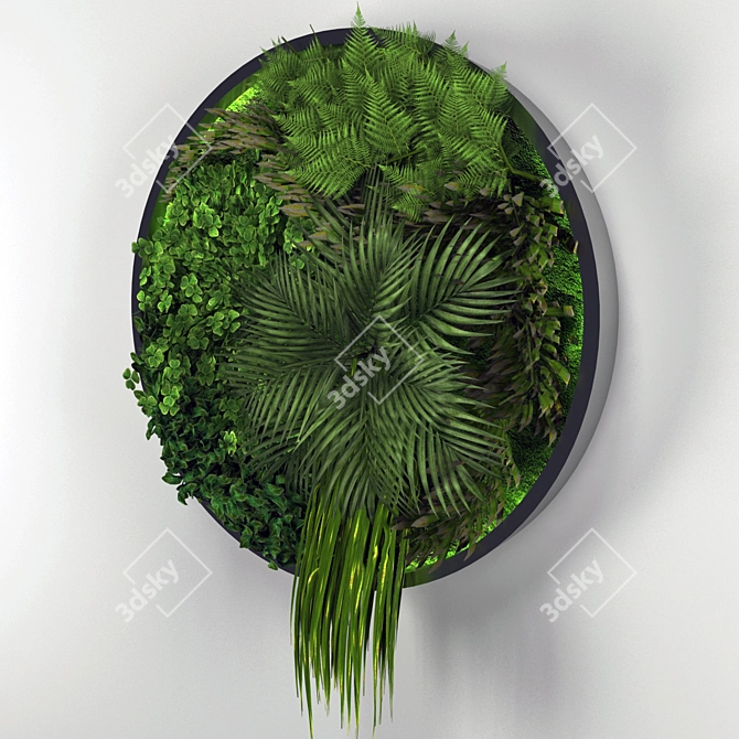 Vertical Oasis: Modern Vertical Garden 3D model image 7