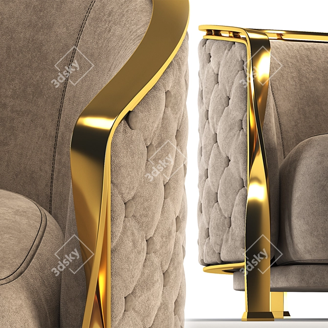 Luxury Italian Armchair: Rugiano Nella Vetrina 3D model image 3