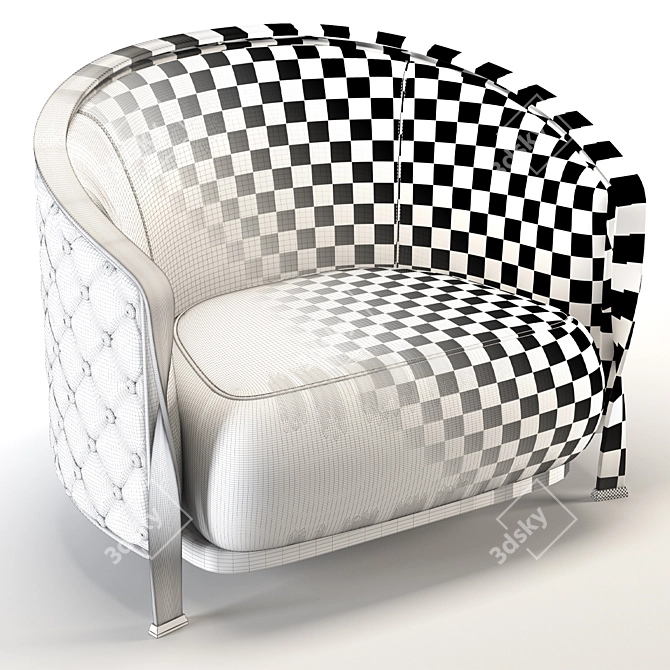 Luxury Italian Armchair: Rugiano Nella Vetrina 3D model image 5