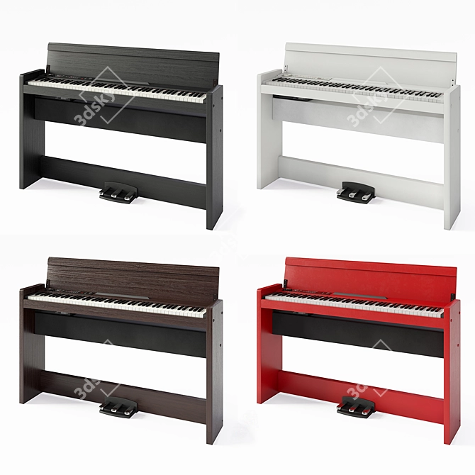 Korg LP-380: Compact Digital Piano 3D model image 1