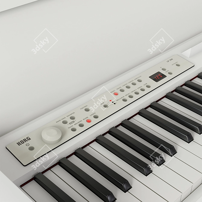 Korg LP-380: Compact Digital Piano 3D model image 3