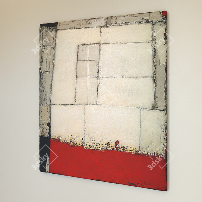 Abstract Florentine Motif 82: Painting by Vyacheslav Mikhailov 3D model image 2