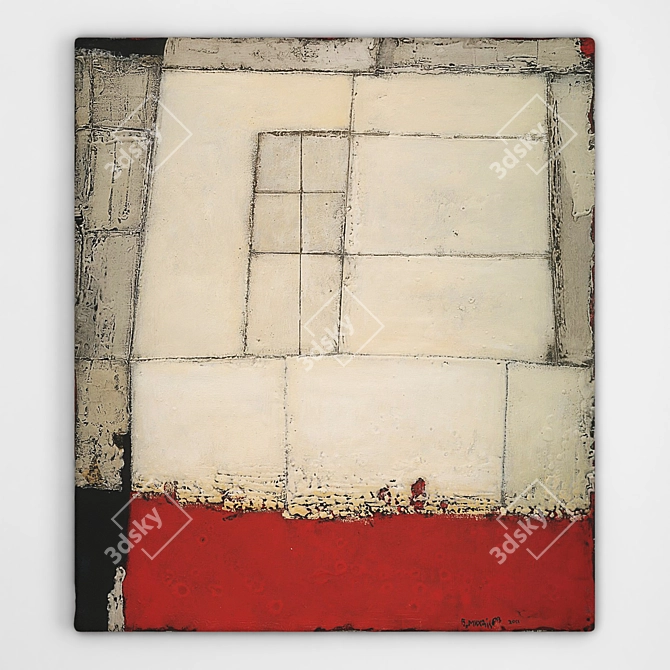 Abstract Florentine Motif 82: Painting by Vyacheslav Mikhailov 3D model image 5