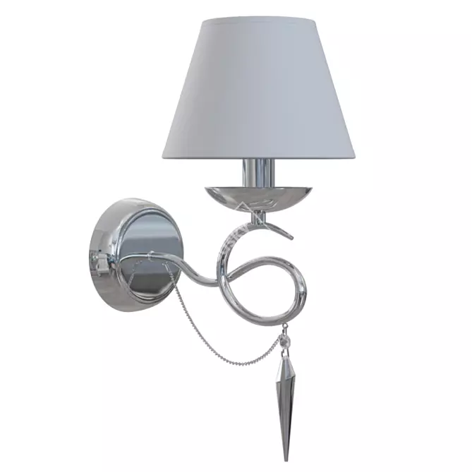 Classic Chrome Wall Lamp - Freya Haley 3D model image 1