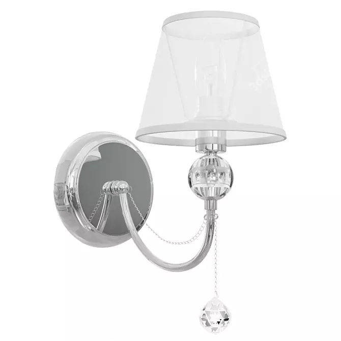 Freya Chrome Wall Lamp 3D model image 1