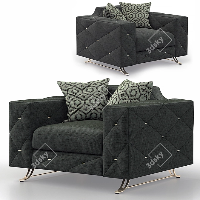 Diamond Dash Caracole Chair - Elegant and Stylish Seating 3D model image 1