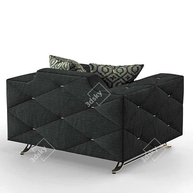 Diamond Dash Caracole Chair - Elegant and Stylish Seating 3D model image 2