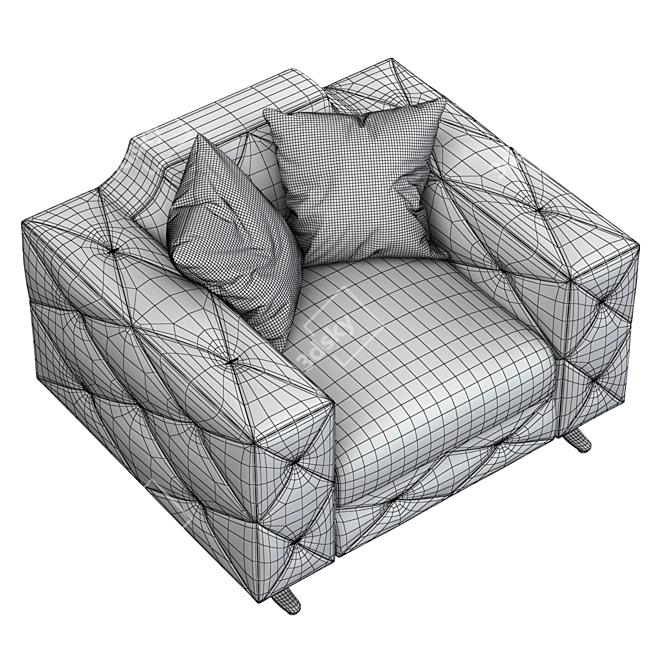 Diamond Dash Caracole Chair - Elegant and Stylish Seating 3D model image 5