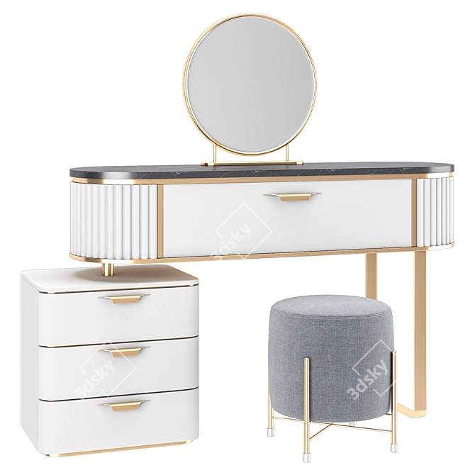 Elegant Max 2012 Dressing Table 3D model image 3