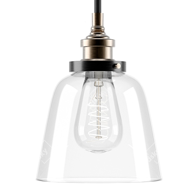 Vintage Industrial Pendant Lamp 3D model image 3