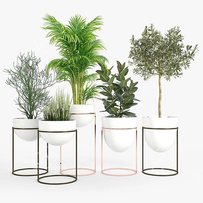 Elegant Stand Planter 3D model image 2