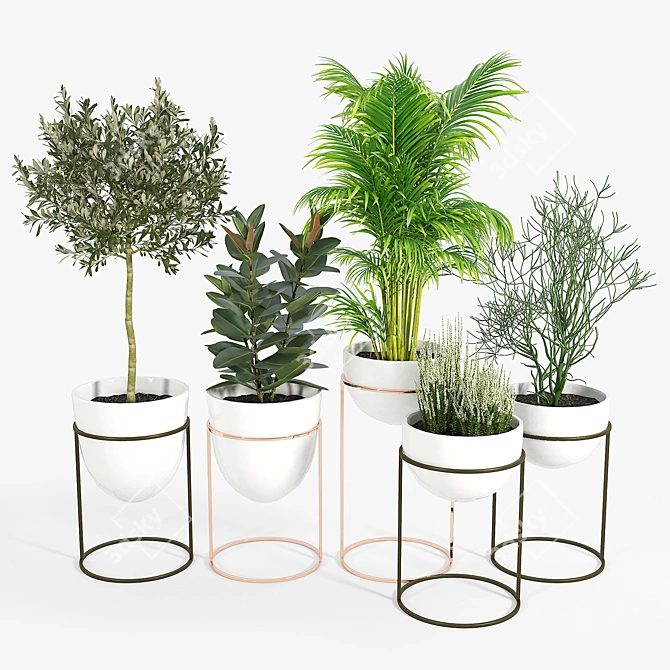 Elegant Stand Planter 3D model image 3