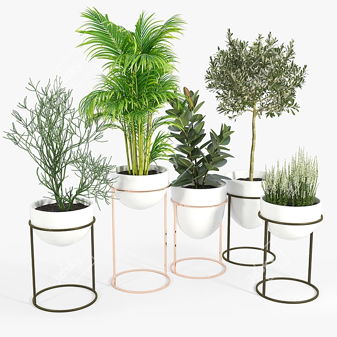 Elegant Stand Planter 3D model image 4