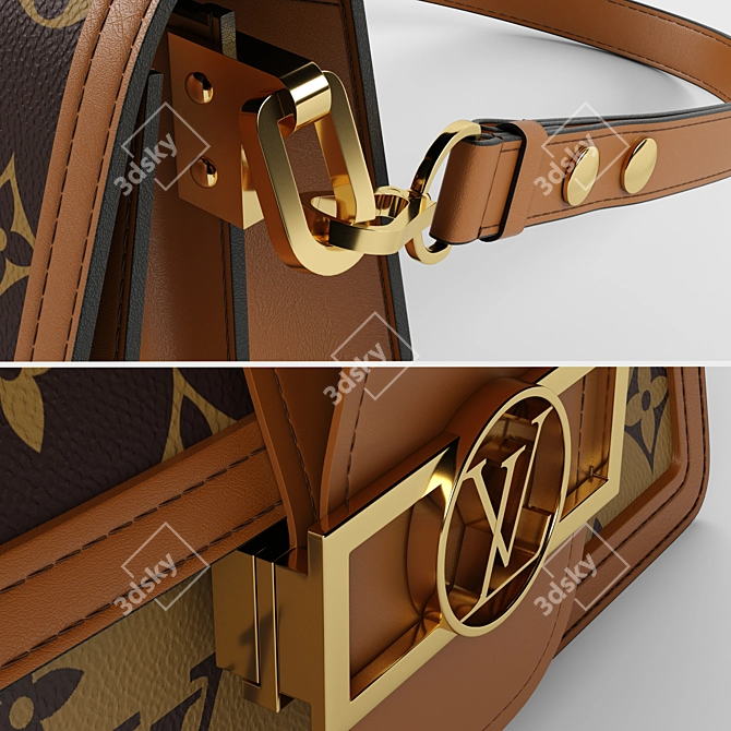 LV Mini Dauphine: Luxury Summer Accessory 3D model image 3