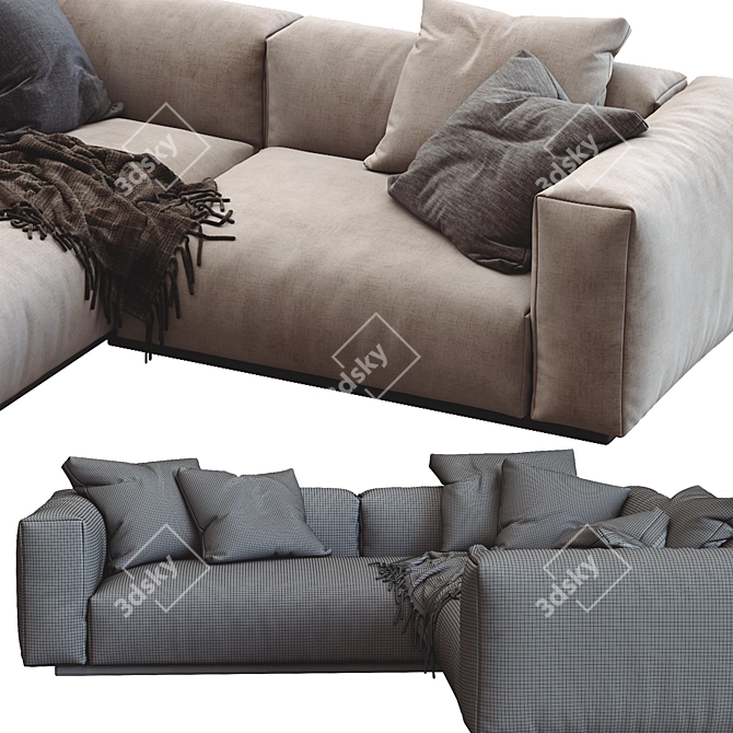 Modern Flexform Lario Sofa 3D model image 4