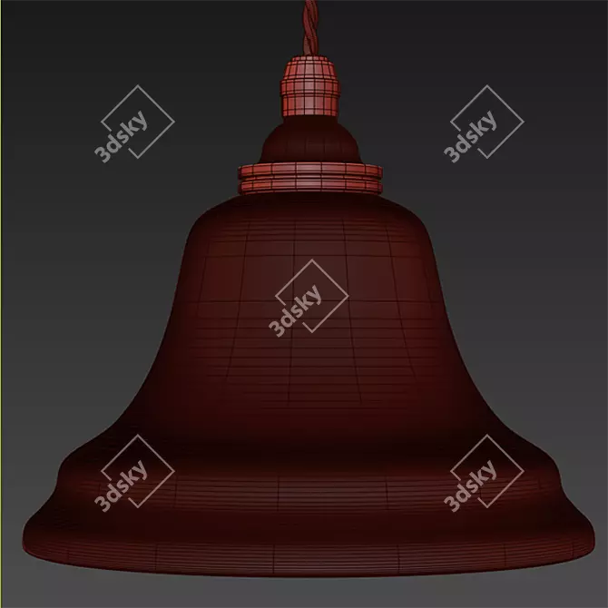 Vintage Brass Lampshade 3D model image 5