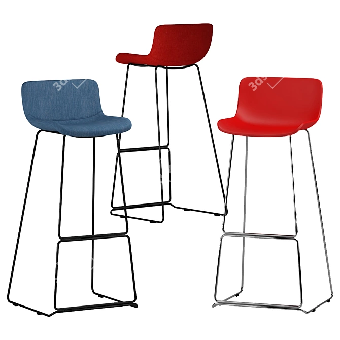 Neo Bar Stool: Stylish and Comfortable 3D model image 2