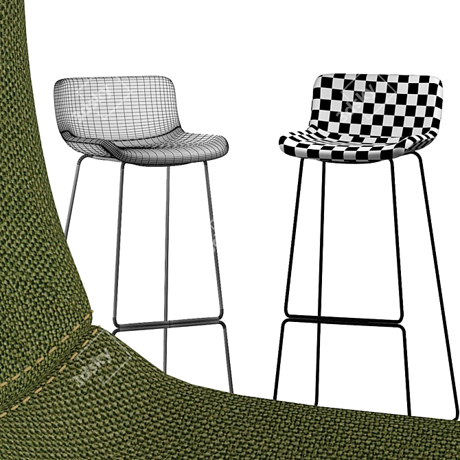 Neo Bar Stool: Stylish and Comfortable 3D model image 3