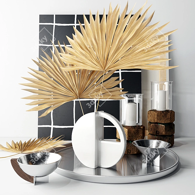 Bauhaus-inspired Decor Set 3D model image 1