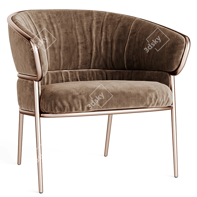 Contemporary Shu-ying Armchair: 3D-Rendered, Realistic & Accurate 3D model image 4