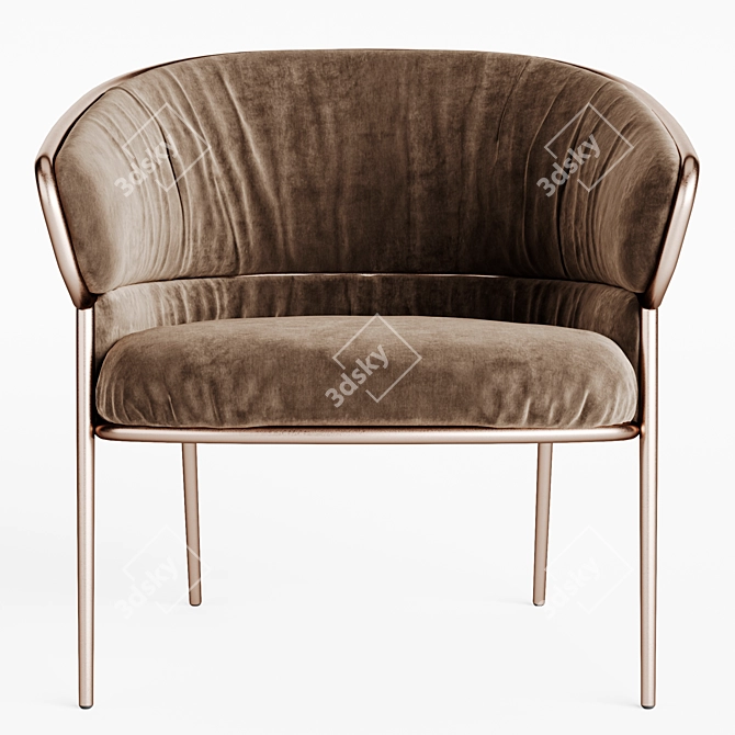 Contemporary Shu-ying Armchair: 3D-Rendered, Realistic & Accurate 3D model image 1