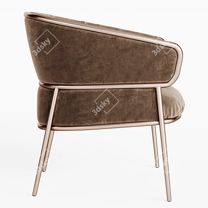 Contemporary Shu-ying Armchair: 3D-Rendered, Realistic & Accurate 3D model image 2
