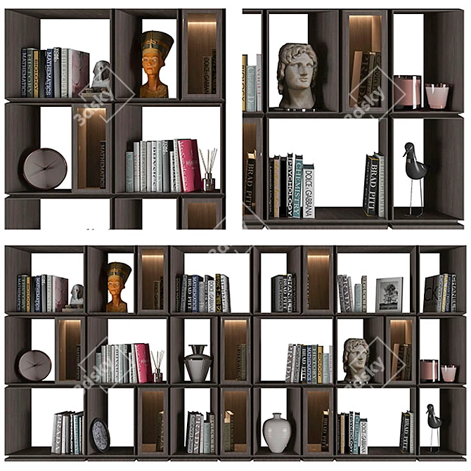 Modern Bookcase_02: Stylish & Functional 3D model image 1