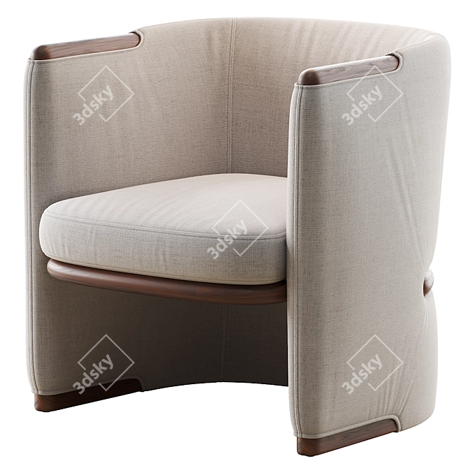 Opus Armchair: Elegance Redefined 3D model image 1