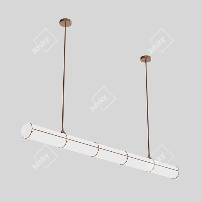 Endless Straight Pendant - 5 Units 3D model image 1