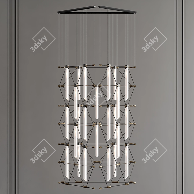 Trinity Prism Pendant Light 3D model image 1