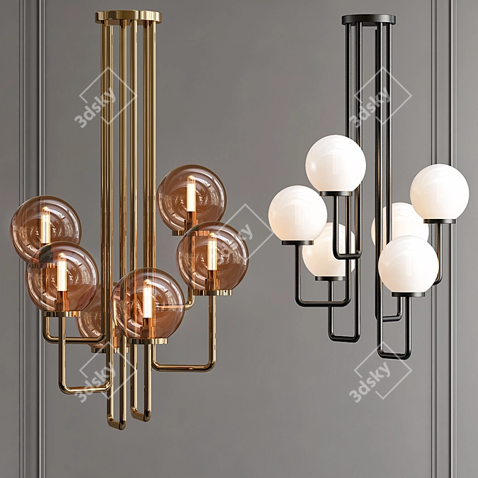 Elegant Giopagani Chandelier 3D model image 1