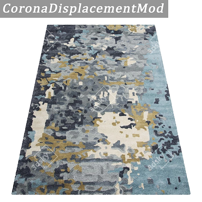 Versatile 3-Piece Carpet Set 3D model image 4