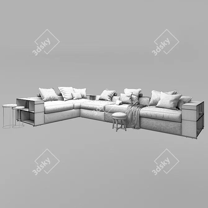 Turbo Soft Groundpiece Sofa 3D model image 5