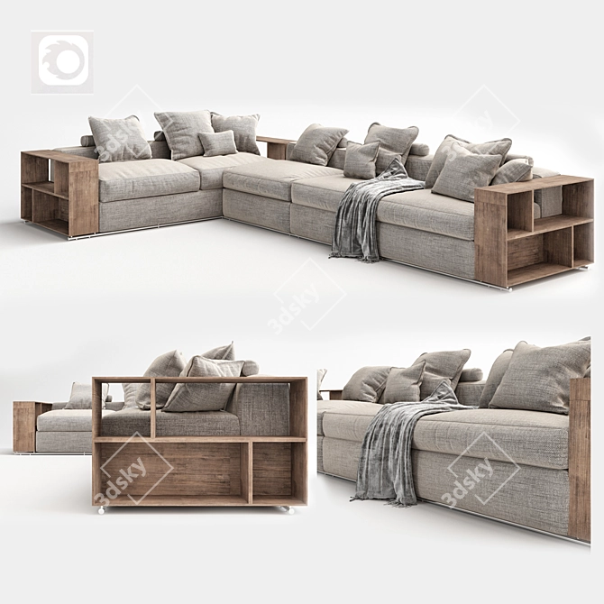 Turbo Soft Groundpiece Sofa 3D model image 6