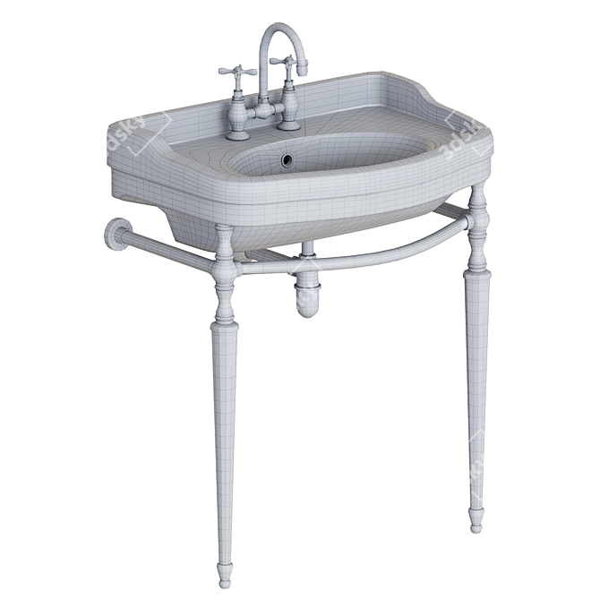 Sbordoni Palladio Sink: Modern Metal Structure 3D model image 7