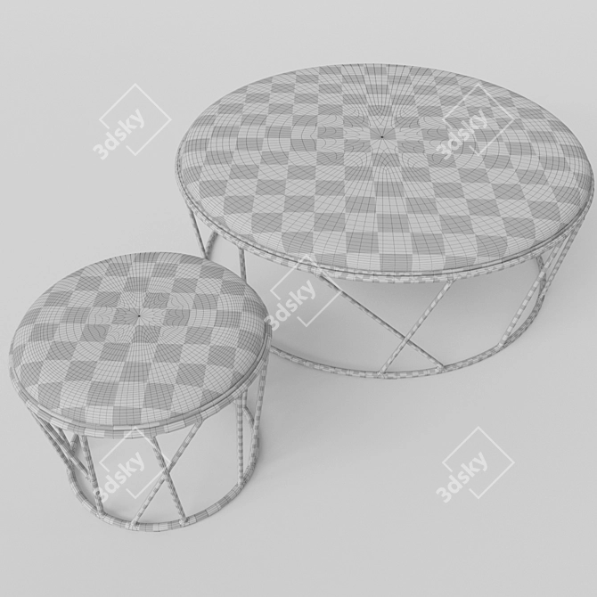 Wild Garden Pouf | Versatile Outdoor Seating 3D model image 4